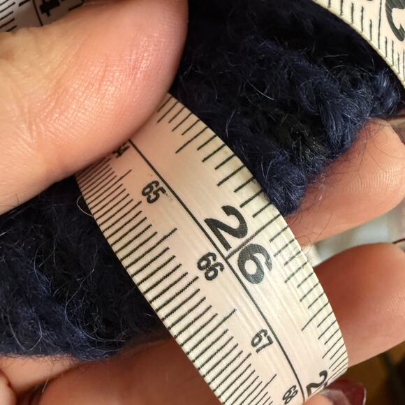 SLATE & STONE | Navy Blue Berkeley Wool Mohair Blend Chunky Cardigan | Small - Picture 9 of 10